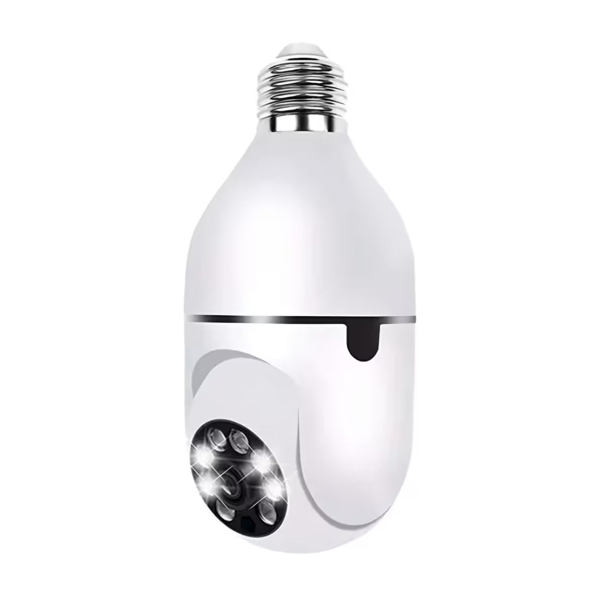 Cámara de Seguridad Lámpara LED WiFi 360° HD - Micrófono, Visión Nocturna y App Celular 💡🎥🛡️