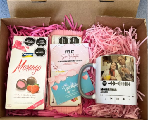 Box Regalo San Valentín Spotify Edición Cuadro - Marco Personalizado + Chocolate + Tarjeta Romántica 🎁🖼️❤️