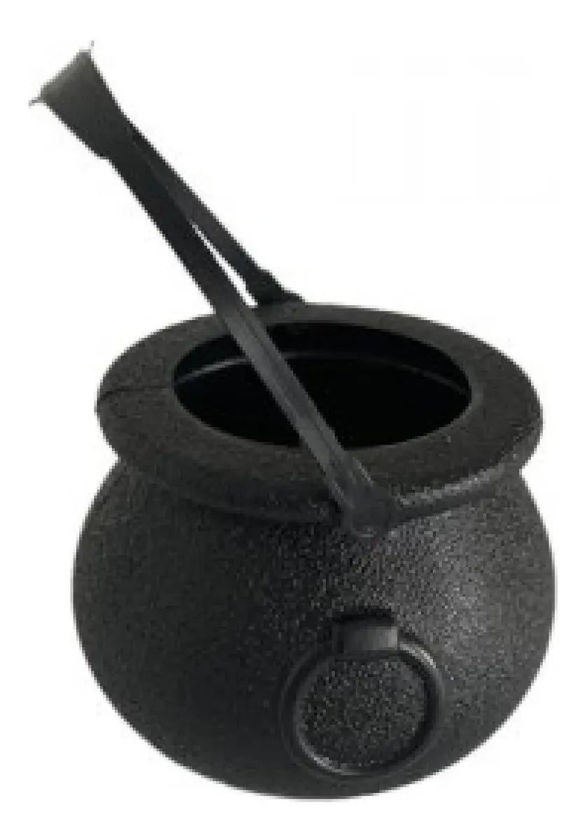 Caramelera Caldero Negro Halloween Dulcero Cotillon 15cm