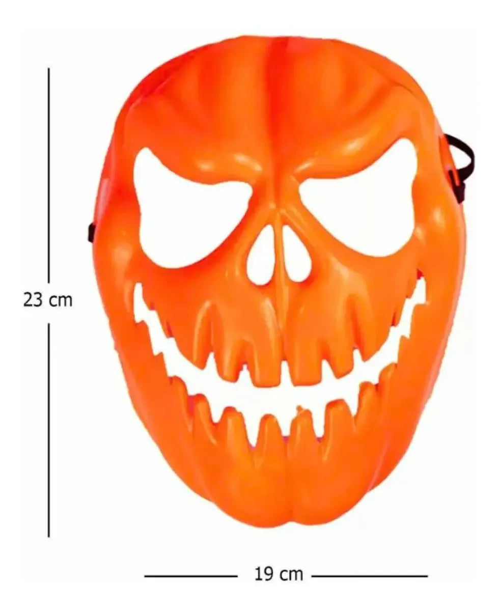 Máscara De Calabaza Para Disfraz Halloween Plástico Terror