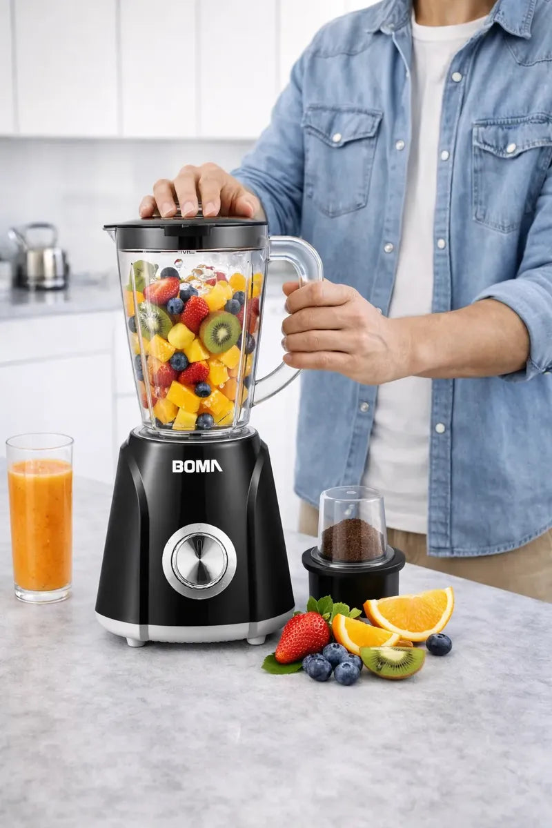Licuadora y Trituradora Boma 2 en 1: 1.4 Litros, Potencia 450W