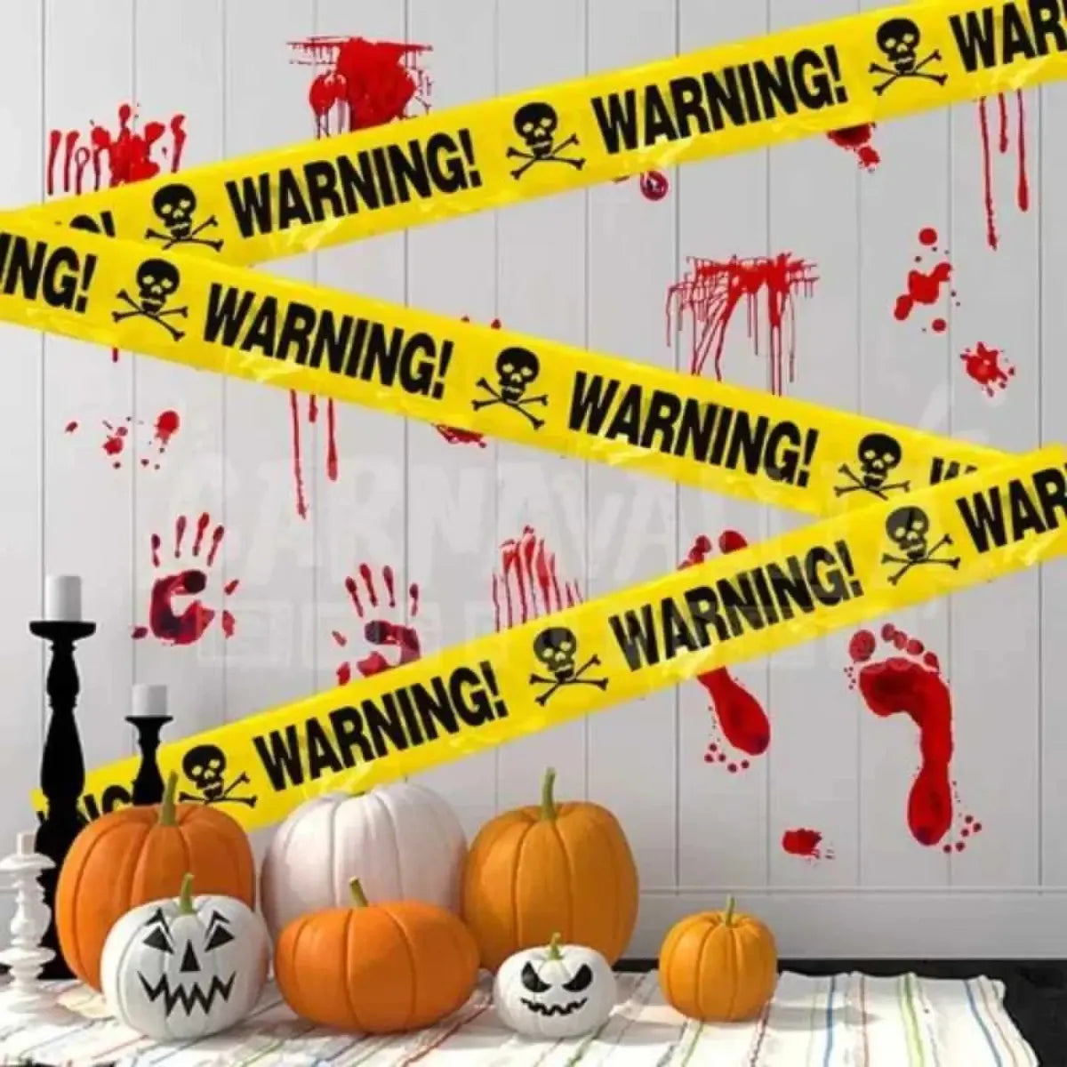 Cinta De Advertencia Peligro Halloween Decoracion Y Fiestas