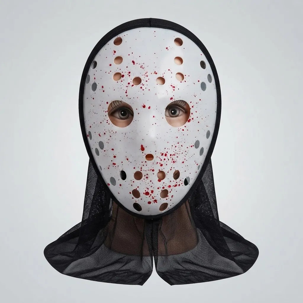 Mascara Jason Halloween Careta Hockey Agarre Tela Cotillon
