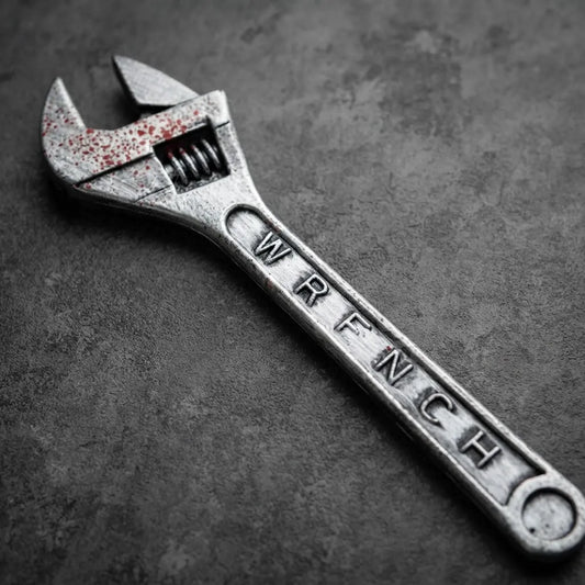Llave Francesa Sangrienta 45cm Plastico Halloween Disfraz