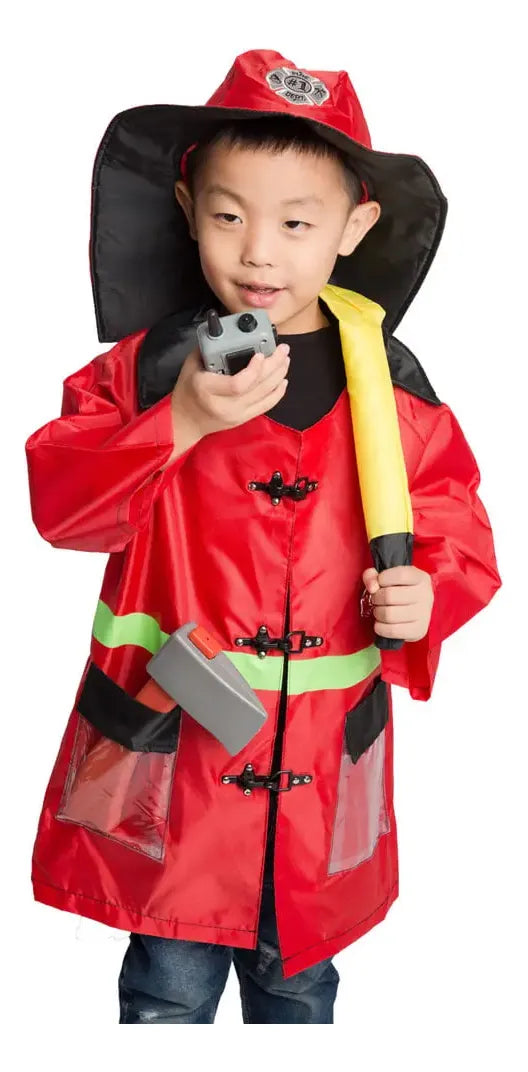 Disfraz De Bombero Infantil Con Accesorios Fiesta Cotillon
