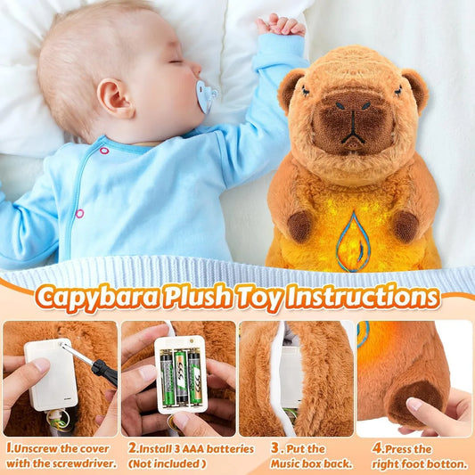 Peluche Capibara que Respira - Carpincho Sensorial Relajante con Movimiento 🦦💤