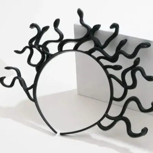 Vincha Diadema Medusa Serpientes Culebras Halloween Disfraz