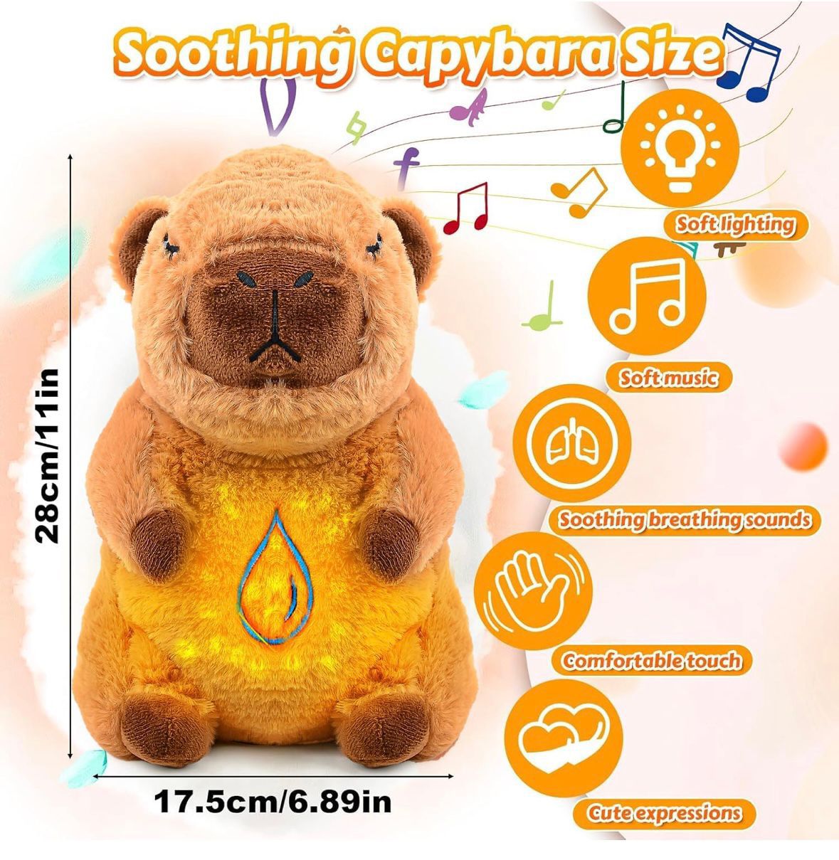 Peluche Capibara que Respira - Carpincho Sensorial Relajante con Movimiento 🦦💤