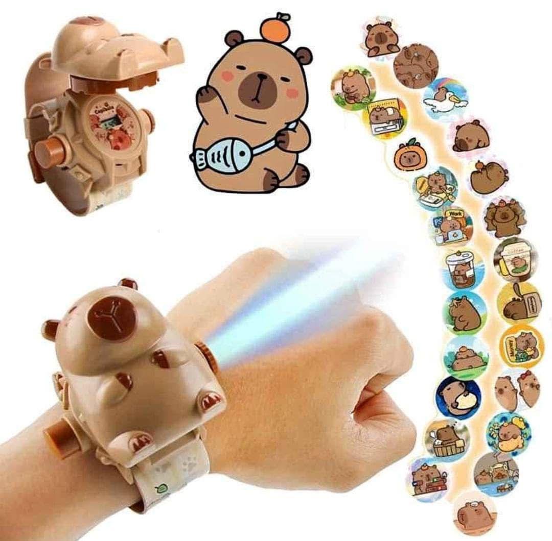 Reloj Infantil Capibara Proyector de Imágenes - Accesorio Carpincho Digital con Luces y Diseño Viral ⌚🦦
