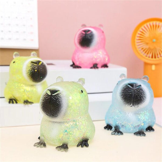 Carpincho Capibara Amansa Loco Transparente Realista - Squishy Crystal Antiestrés Viral 🦦💎