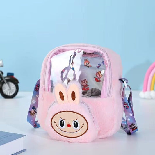Bolso de Labubu 26x23cm - Morral de Peluche con Diseño de Personaje Viral 👹👜