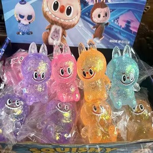 Squishy Labubu Transparente Antiestrés - Figura Táctil Crystal Soft Tendencia Viral 🦄💎