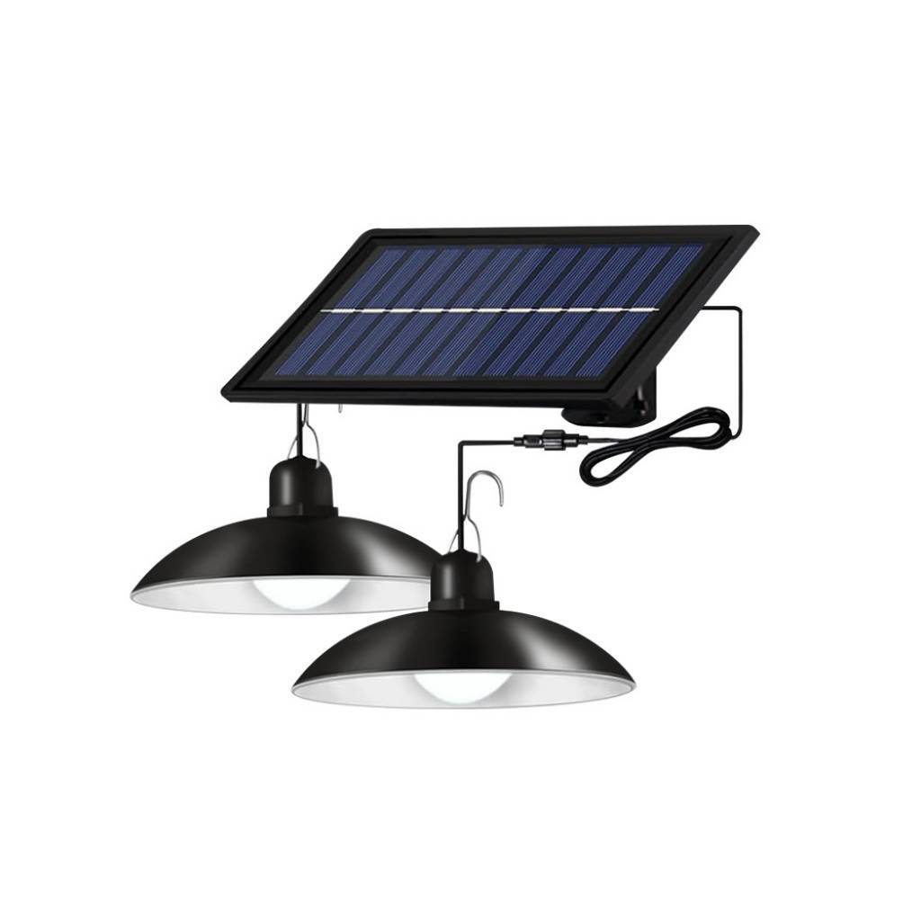 Kit x2 Lámparas LED Colgantes Solares con Control 60 LEDs | Exterior