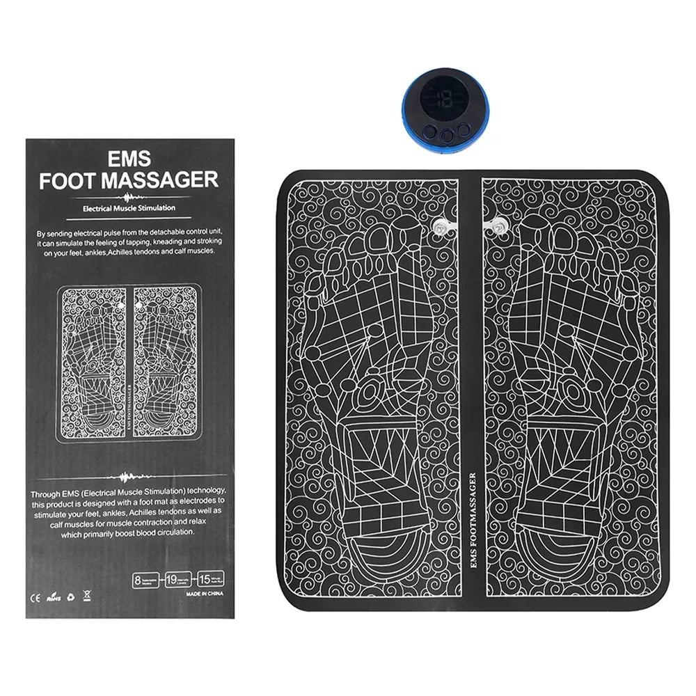 Electroestimulador Masajeador de Pies EMS Flexible | 8 Modos USB
