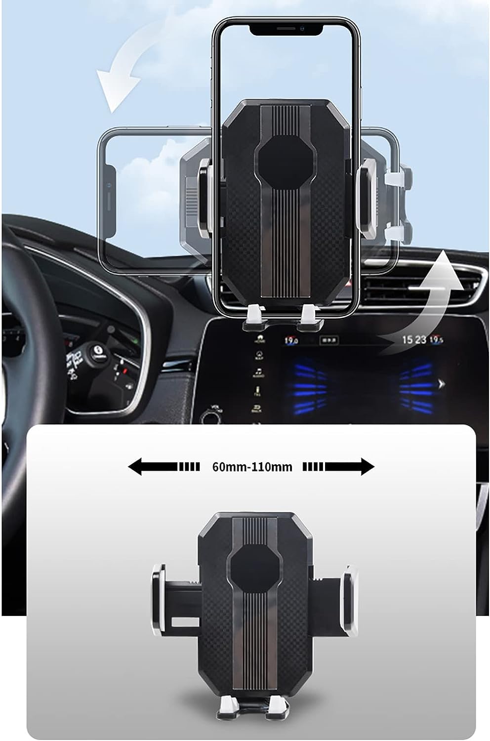 Soporte de Celular Extrafirme para Auto: Agarre de Alta Seguridad y Estabilidad
