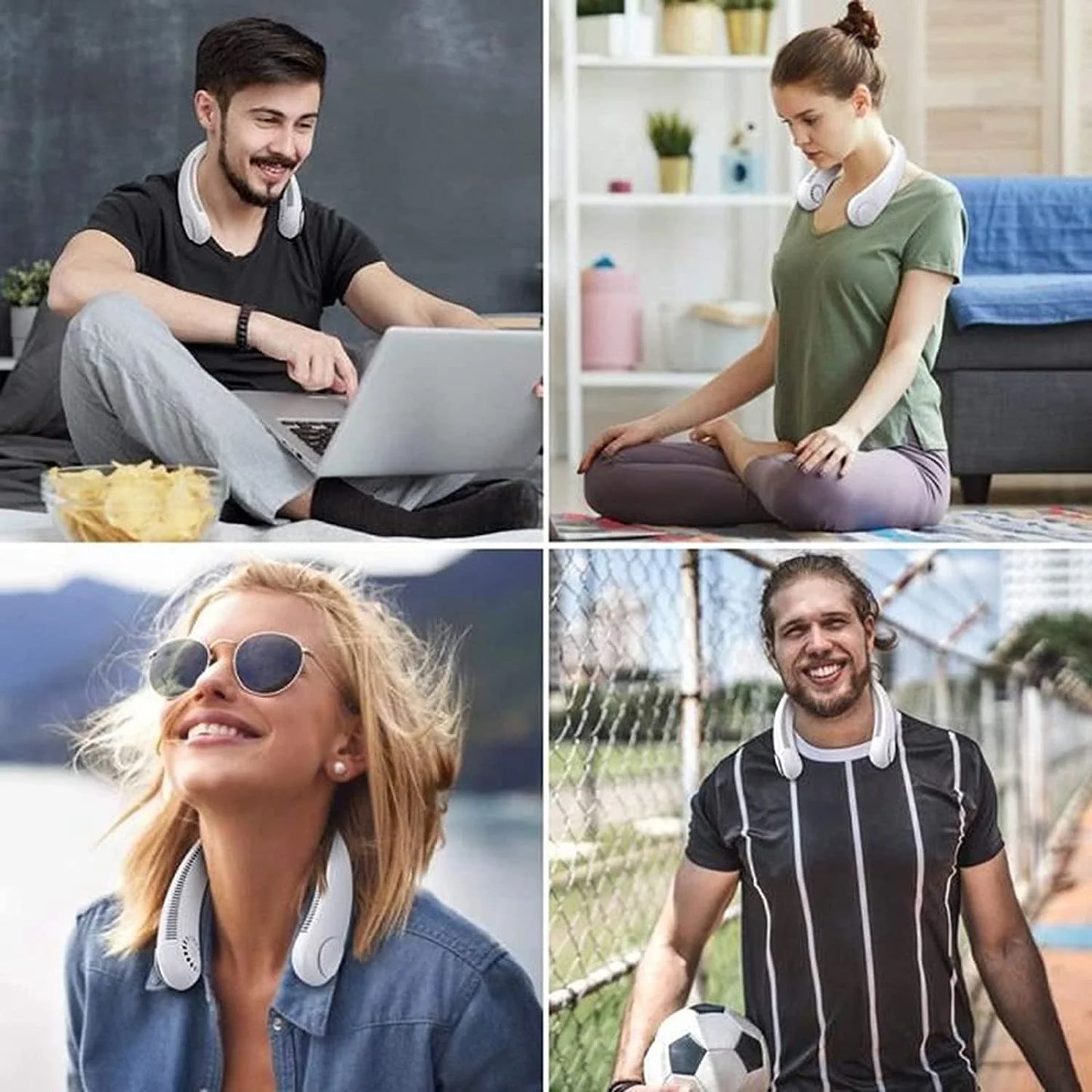 Ventilador de Cuello Portátil Recargable USB - Flexible, 3 Velocidades y Ultra Silencioso 🌬️🎧