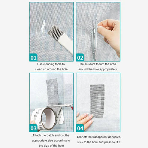 Cinta de Reparación de Mosquitero (2m x 5cm): ¡Repará tus redes en segundos y ahorrá dinero! 🦟🛡️