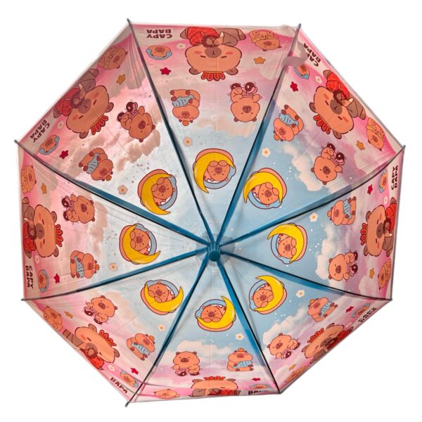 Paraguas Infantil de Capibara Carpincho con Orejitas 3D - Accesorio Lluvia Tendencia Viral 🦦☔