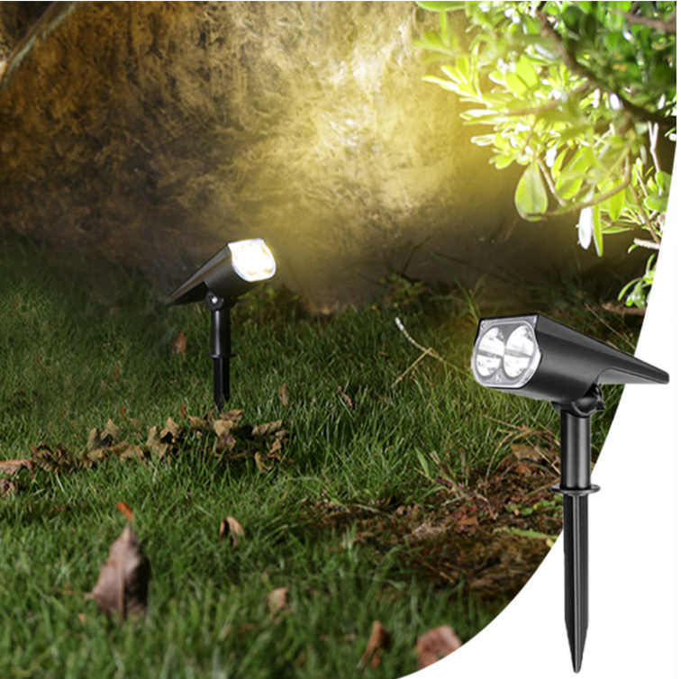 Foco LED Solar Exterior para Jardín | Estaca Orientable ABS y PVC