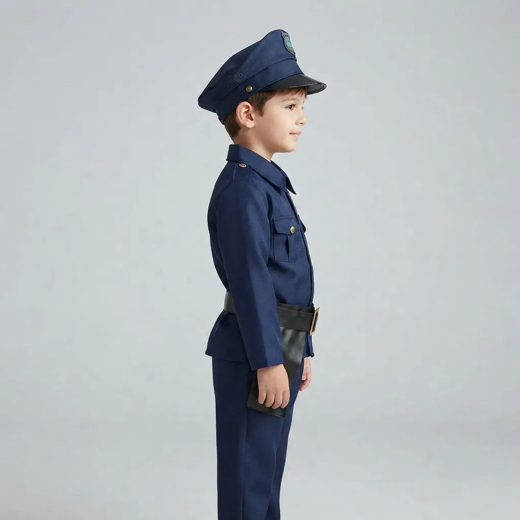 Disfraz De Policia Oficial Para Niño Niña Con Accesorios