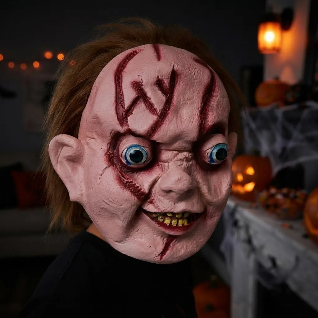 Máscara De Muñeco Diabólico Chucky Halloween Para Disfraz
