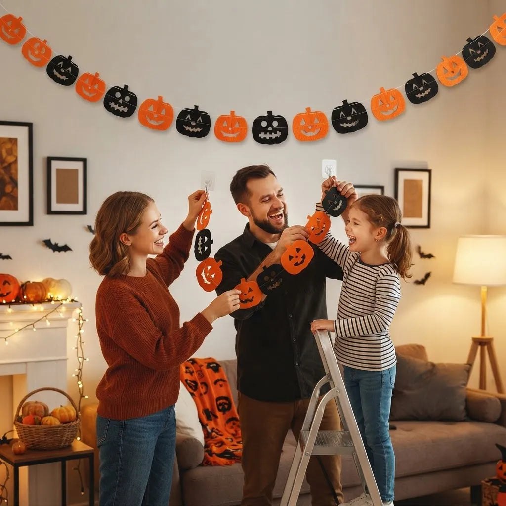 Guirnalda De Tela Halloween Terror Fiesta Decoración 2mts