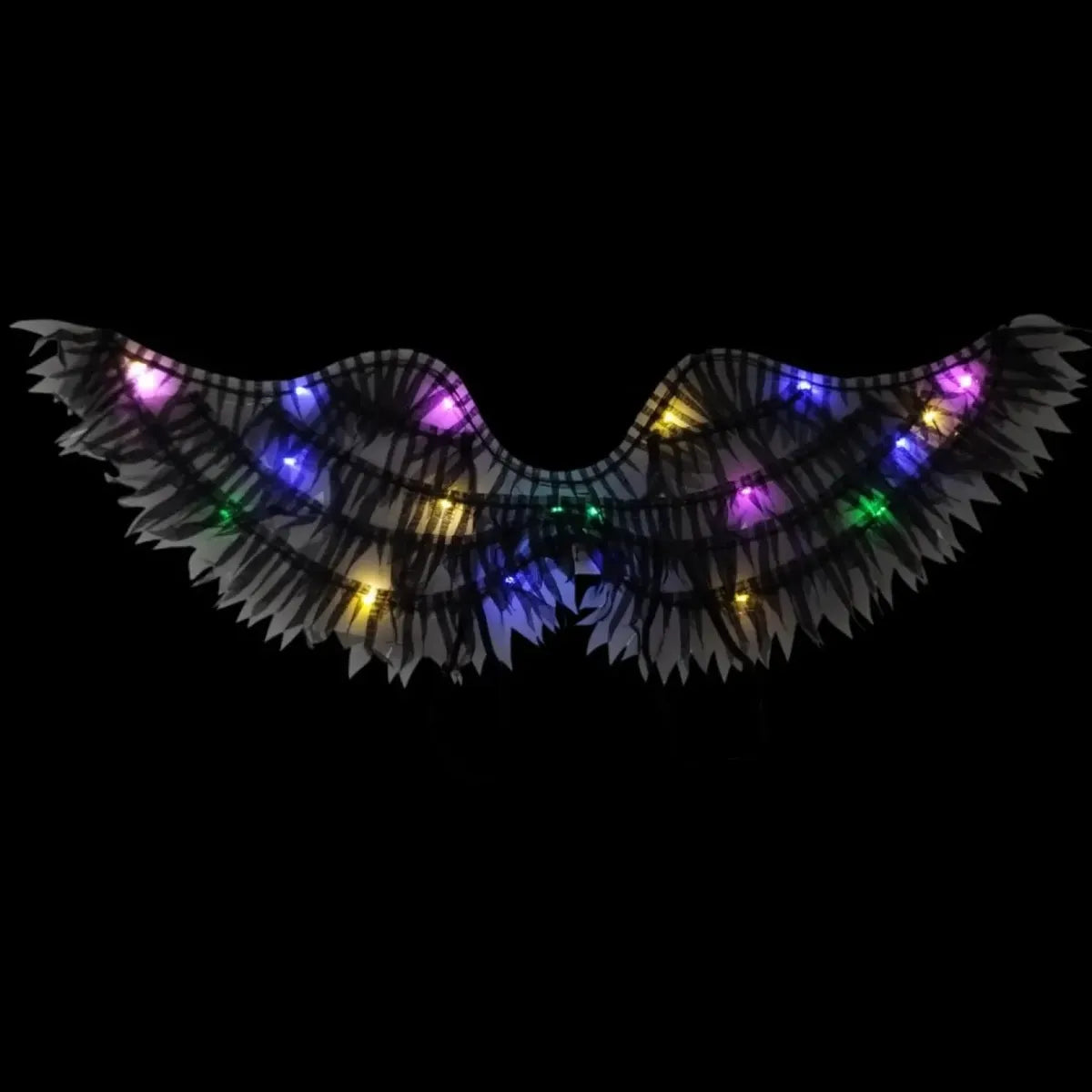 Alas Con Luz Led Halloween Disfraz Angel Caido Cotillon