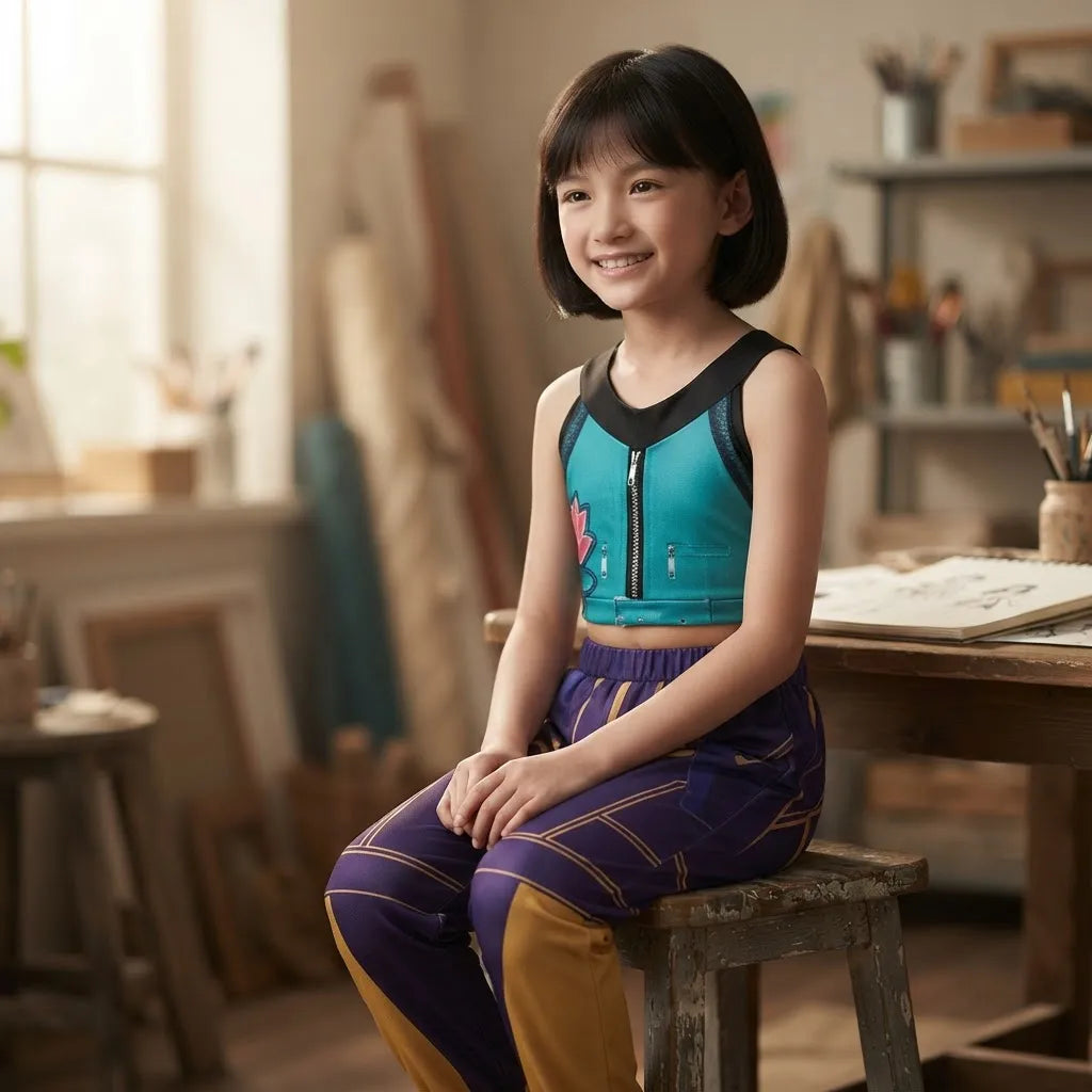 Disfraz K Pop Star Zoey Niña Crop Top Pantalon Fiestas
