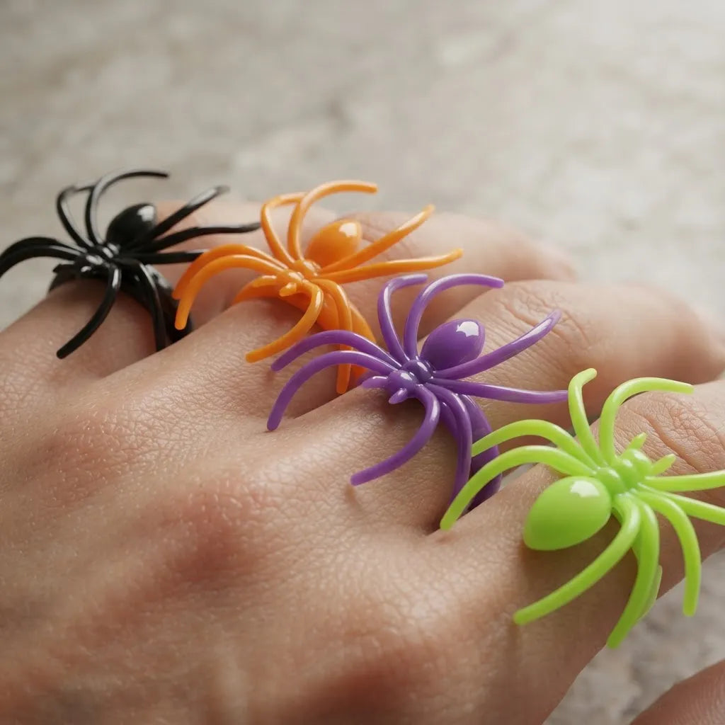 Anillos Arañas De Colores Halloween Juguete Cotillon Fiesta