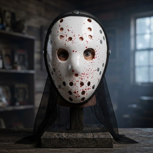 Mascara Jason Halloween Careta Hockey Agarre Tela Cotillon