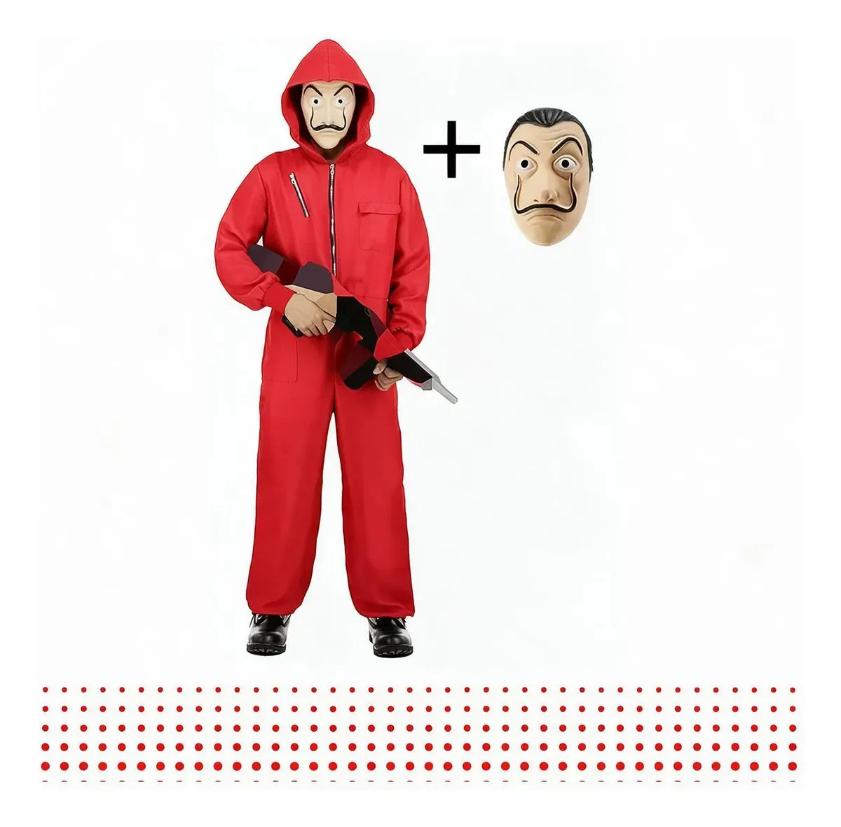 Disfraz Casa De Papel Adulto Mameluco Con Mascara Fiesta