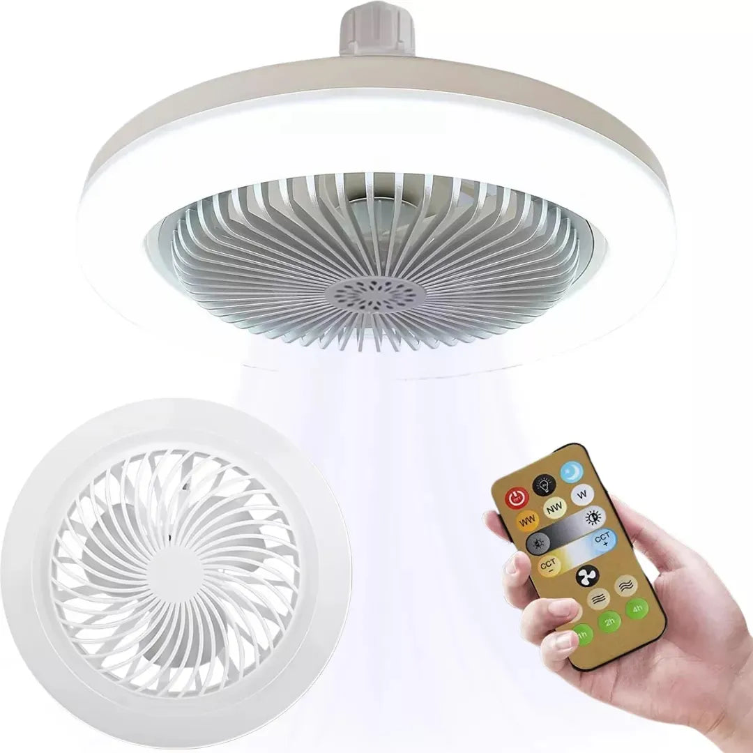Ventilador de Techo Compacto con Lámpara LED - Control Remoto - perfumador - Silencioso y Ajustable 🌬️💡