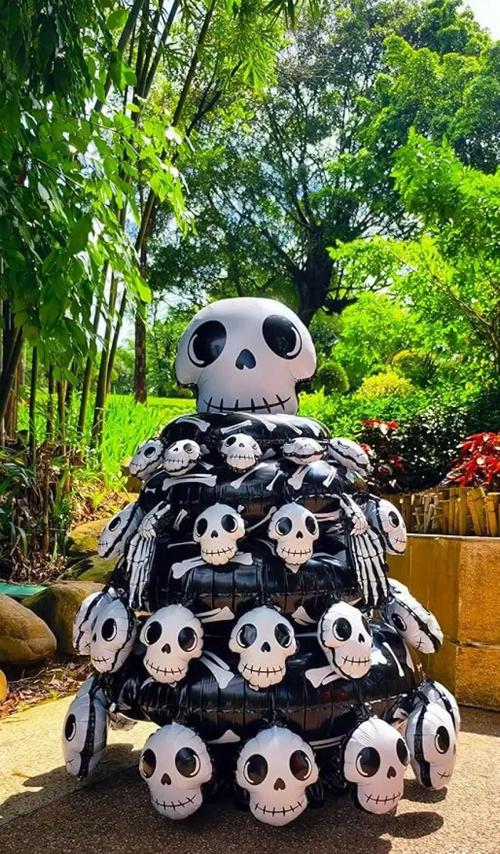 Globo Gigante 3d De Calaveras Decoración Halloween 110cm
