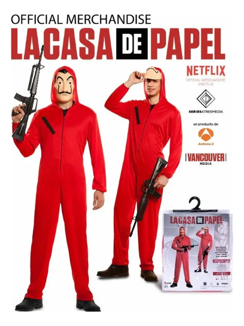 Disfraz Casa De Papel Adulto Mameluco Con Mascara Fiesta