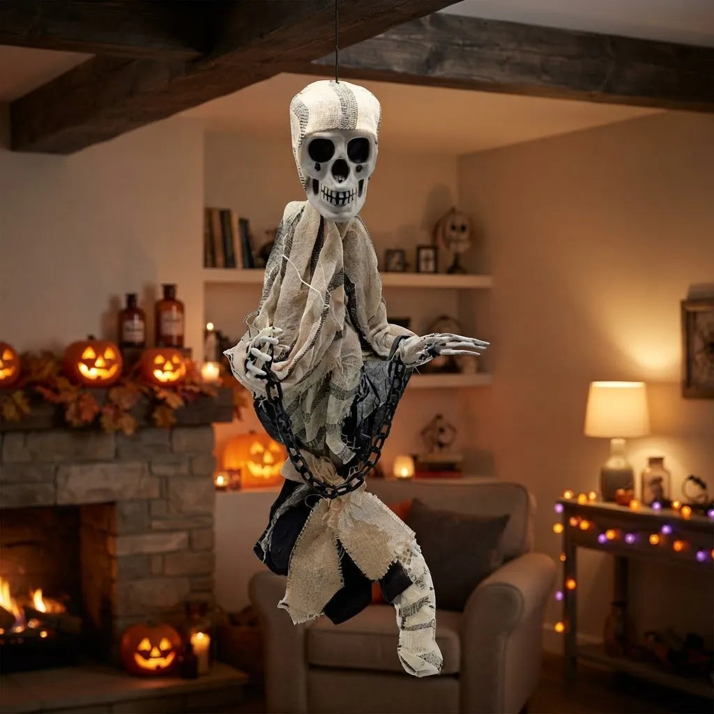 Fantasma Colgante Con Cadenas Halloween Decoracion Adorno