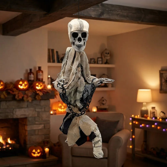 Fantasma Colgante Con Cadenas Halloween Decoracion Adorno