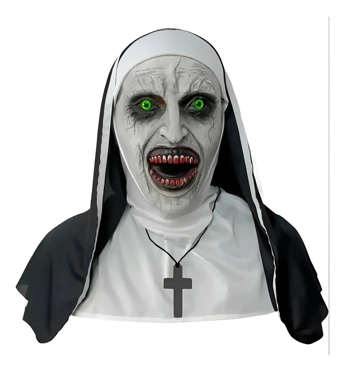 Máscara De Monja Sangrienta Halloween Para Disfraz Y Terror