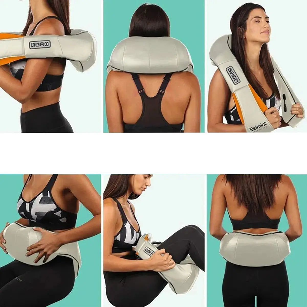 Masajeador Eléctrico Shiatsu con Calor Infrarrojo - Cuello, Espalda y Piernas