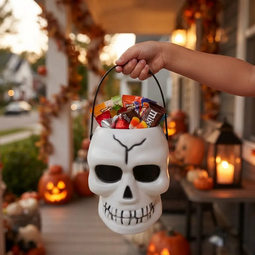 Caramelera Calavera Halloween Dulcero Cotillon Decoracion