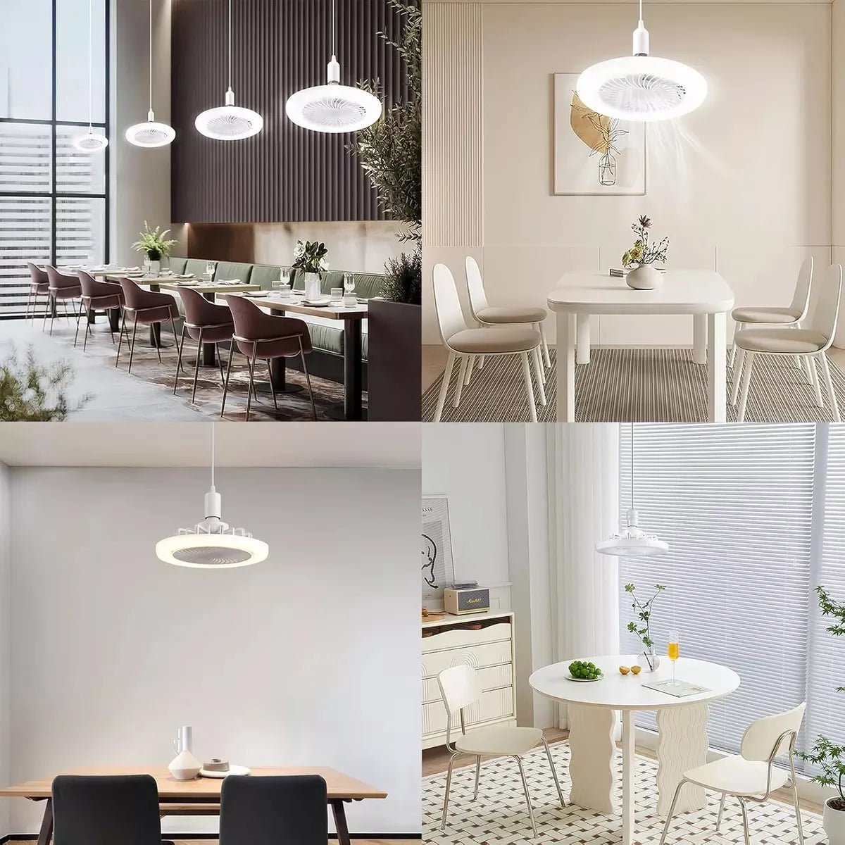 Ventilador de Techo Compacto con Lámpara LED - Control Remoto - perfumador - Silencioso y Ajustable 🌬️💡