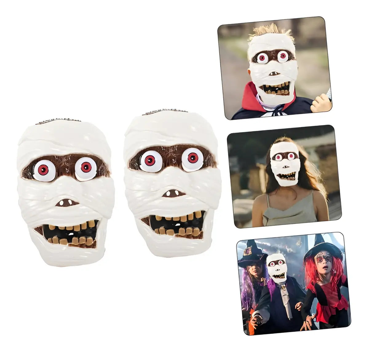 Máscara Momia Terrorífica Halloween Accesorio De Terror Fx