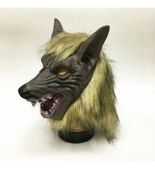Disfraz De Halloween De Hombre Lobo Con Máscara Y Guantes