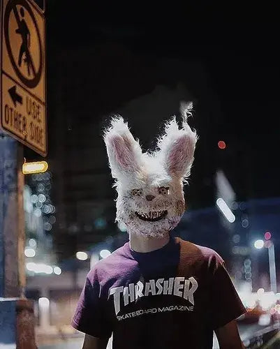 Máscara De Terror Conejo Sangriento Halloween Para Adulto