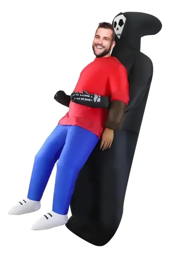 Disfraz Inflable La Parca Muerte Con Motor Para Fiesta Hallo
