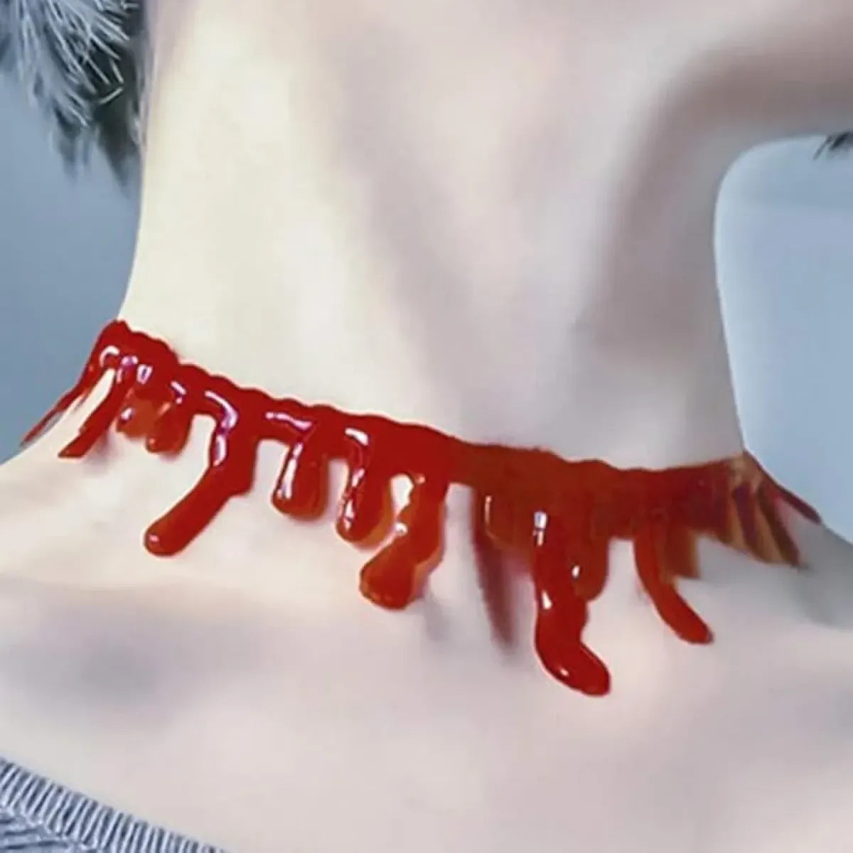 Gargantilla Collar Sangriento Halloween Disfraz Cotillon