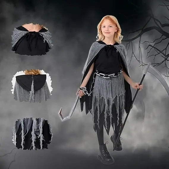 Disfraz De La Parca Verdugo Terror Halloween Para Niños