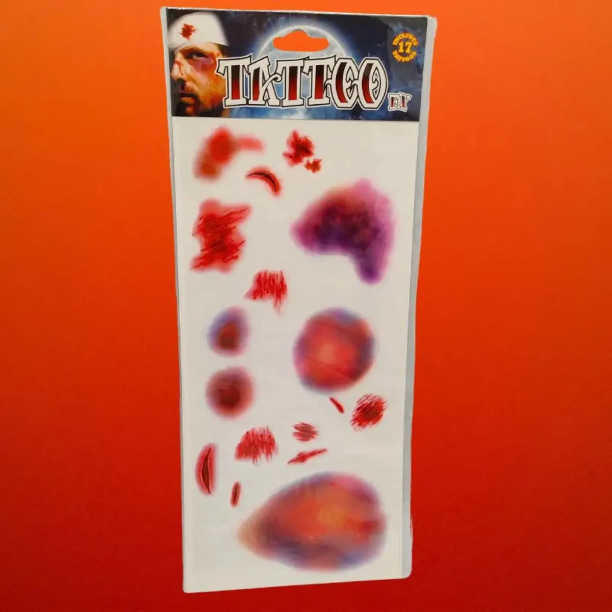 Tatuajes Sangrientos Realistas Disfraz Halloween Efectos Fx