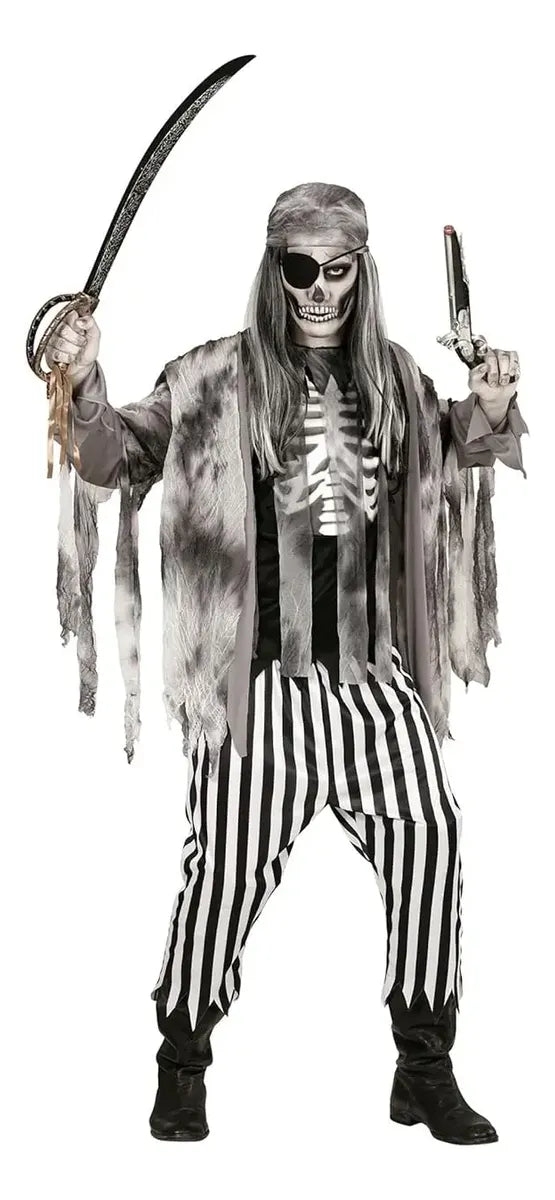 Disfraz Pirata Zombie Adulto Muerto Viviente Halloween