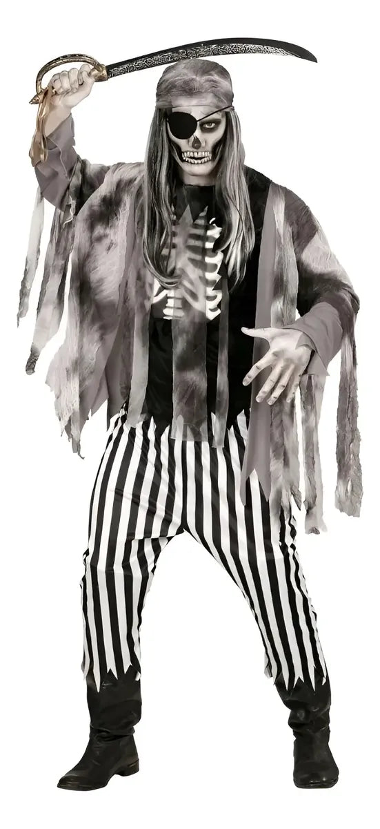 Disfraz Pirata Zombie Adulto Muerto Viviente Halloween