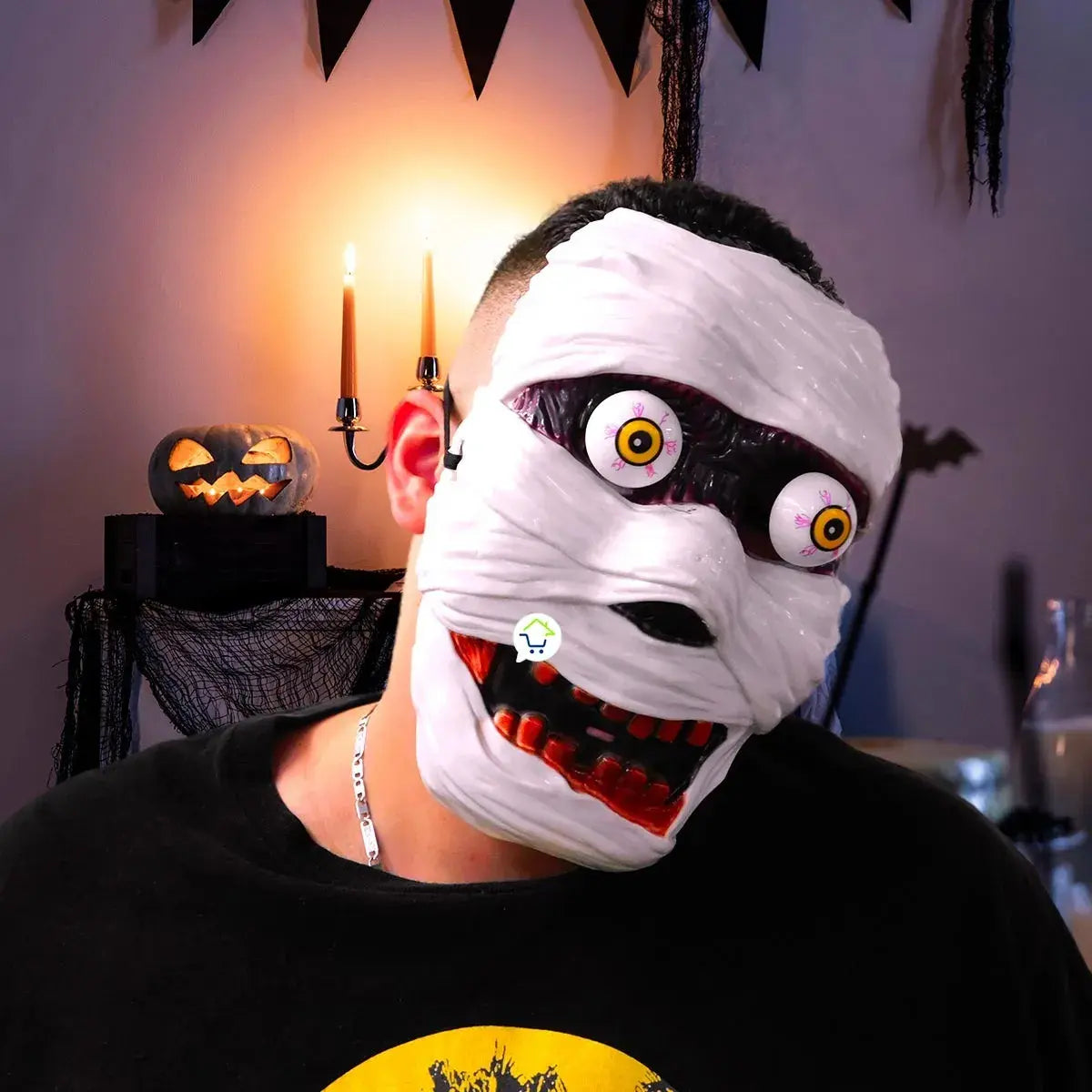 Máscara Momia Terrorífica Halloween Accesorio De Terror Fx